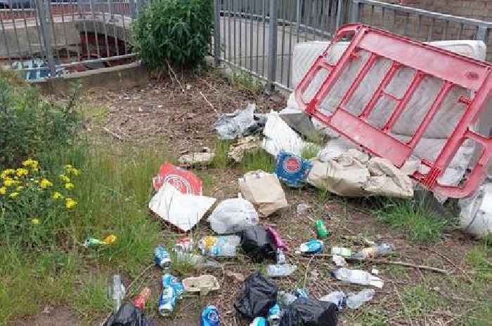 Trampoline among Litter Wombles' latest finds in 'constant mess' area of Leicester