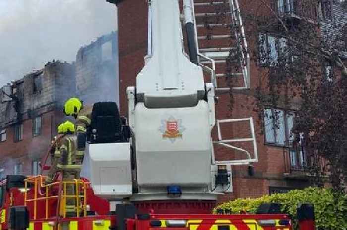 Video shows huge Westcliff fire as blaze completely destroys flat block roof