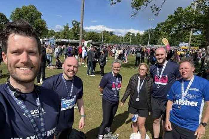 Lanarkshire SCIAF staff ran the Edinburgh Marathon for charity
