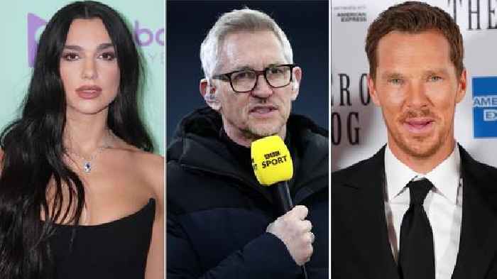Dua Lipa, Gary Lineker, and Benedict Cumberbatch join figures urging PM to 'end UK complicity' in Gaza