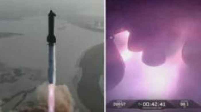 Moment SpaceX Starship spins out of control in test flight