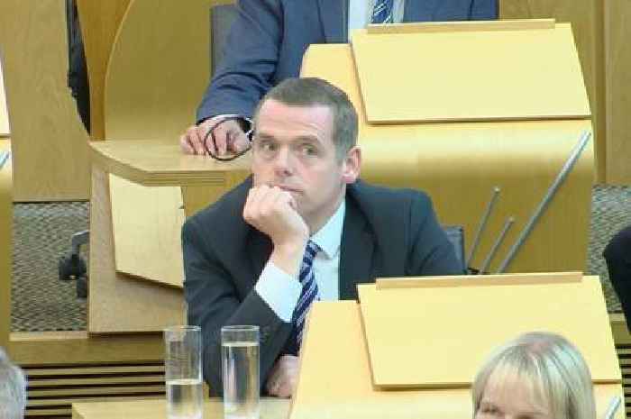 Douglas Ross booted out of Scottish Parliament for heckling John Swinney during FMQs