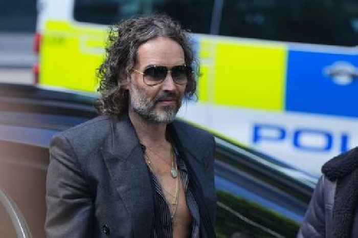 Russell Brand arrives at court to enter pleas to rape and sexual assault charges