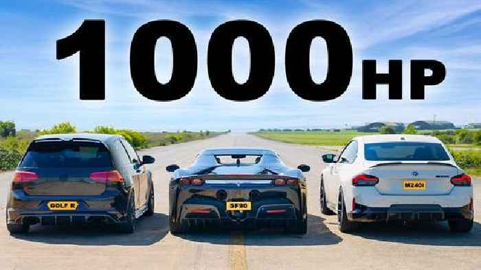 Ferrari SF90 Drags BMW, VW Golf, Proves Why 'Built' Isn't in the Same Class As 'Bought'