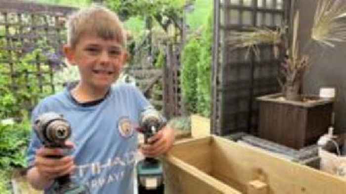 Boy, 11, starts business to fund koi pond dream