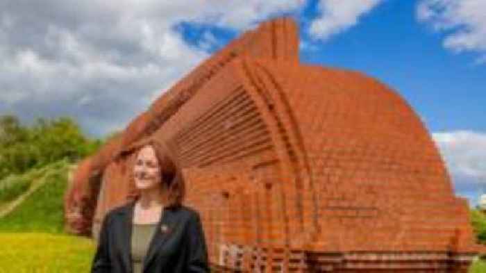Vandalised brick train sculpture to be spruced up