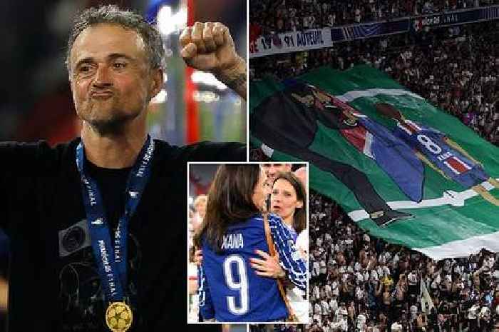 Luis Enrique cries as PSG fans pay tribute to daughter who died during Champions League win