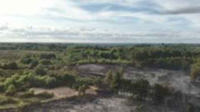Wildfire warning issued after blaze on common