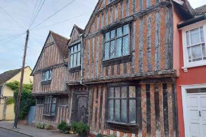 The quaint village used to film a Harry Potter movie with cobbled streets and wonky houses