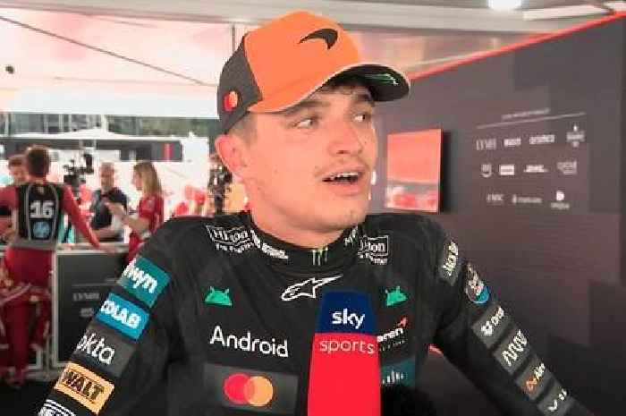 Lando Norris' face drops as Max Verstappen 'Mario Kart' dig heard after Spanish GP chaos