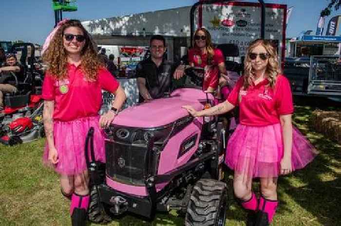 Eye-popping pink tractors turn heads in Devon