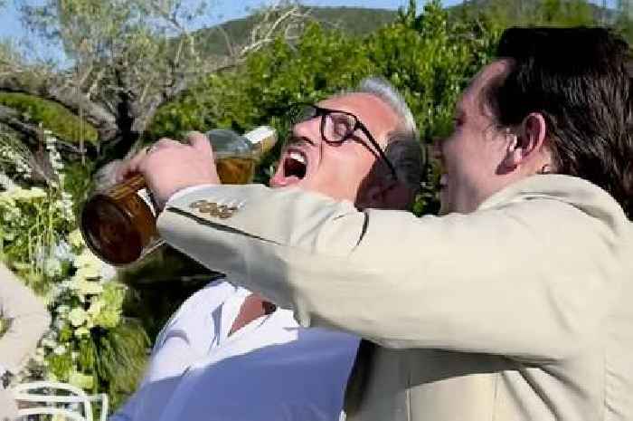 Gary Lineker and brother Wayne in surprising reunion with drinks poured down throats despite feud