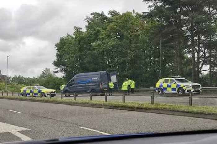 Man charged after 'stolen' Amazon van crashes with police car after chase
