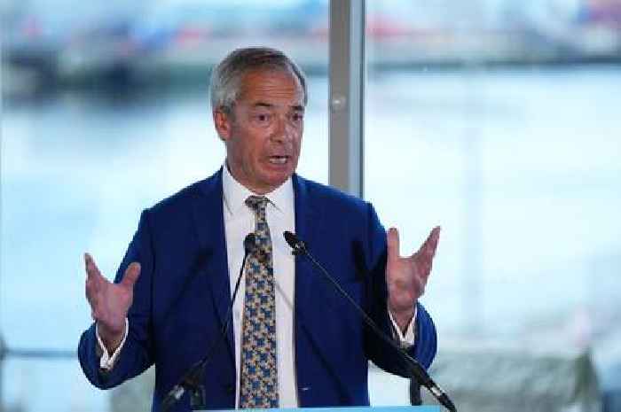 Nigel Farage met by protesters on visit to Scotland as he criticises Holyrood funding