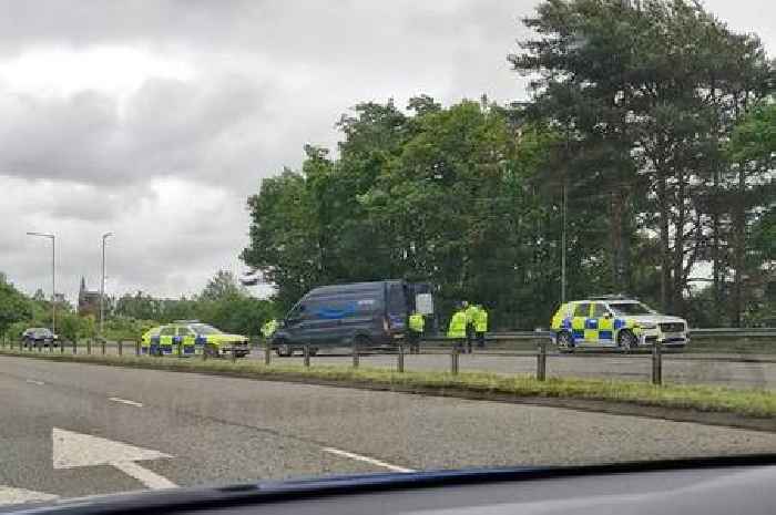 Stolen Amazon van crashes with police car after chase through Ayrshire town