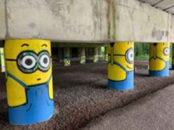 More mystery Minions appear painted under bridge