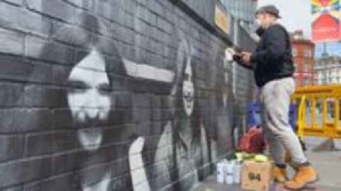 Sharon Osbourne catches Black Sabbath mural artist 'off guard'
