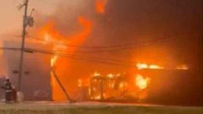 Building housing indigenous art burns down in Canada's wildfires