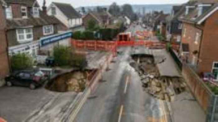 Business 'left in the dark' over sinkhole repairs