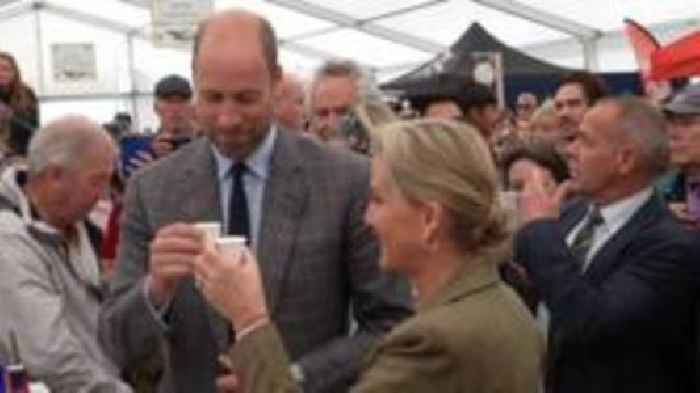 Prince William and Duchess tour Cornish show