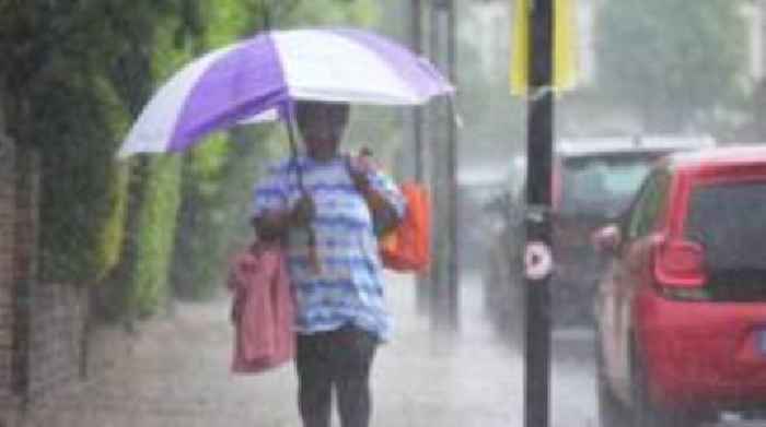 Thunderstorm warning issued for parts of England and Wales