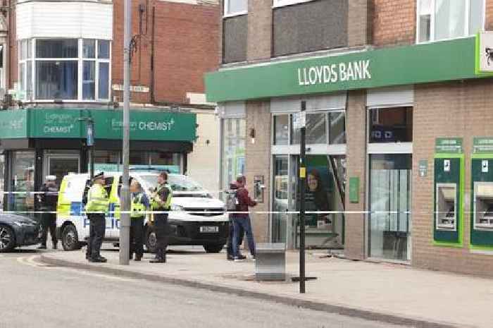 Two rushed to hospital after car smashes into Lloyds Bank in Erdington