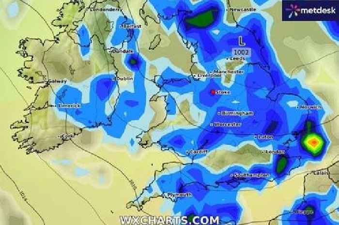 Met Office issues UK weather warning ahead of Stoke-on-Trent weekend washout