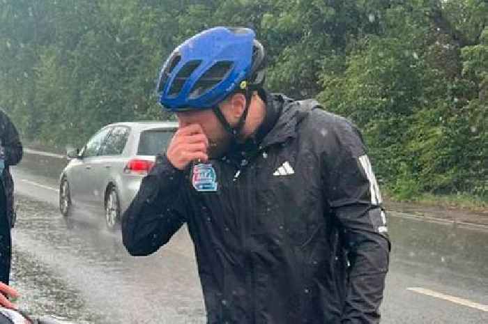 Sam Thompson 'blown away' as he crosses Soccer Aid finishing line in tears