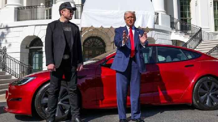 Trump says Musk has 'lost his mind' - as president considering selling his Tesla