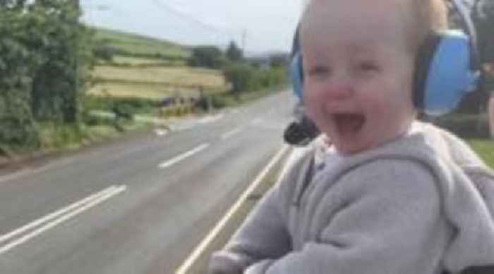 Toddler 'wowed' by Isle of Man TT motorbikes