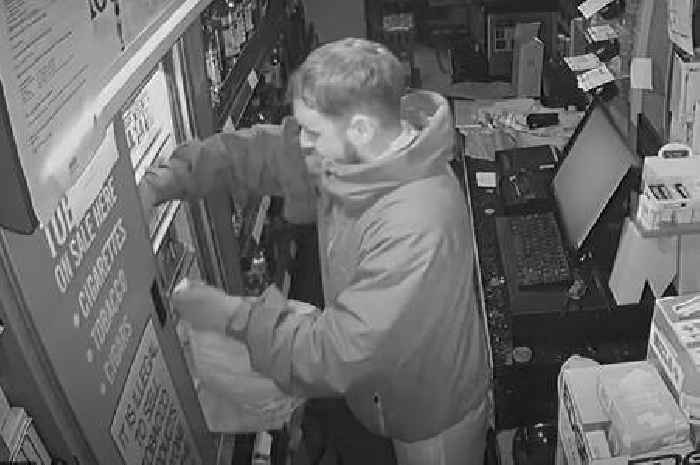 Dramatic video shows burglar ram-raiding Bestwood shop before stealing cigarettes and alcohol
