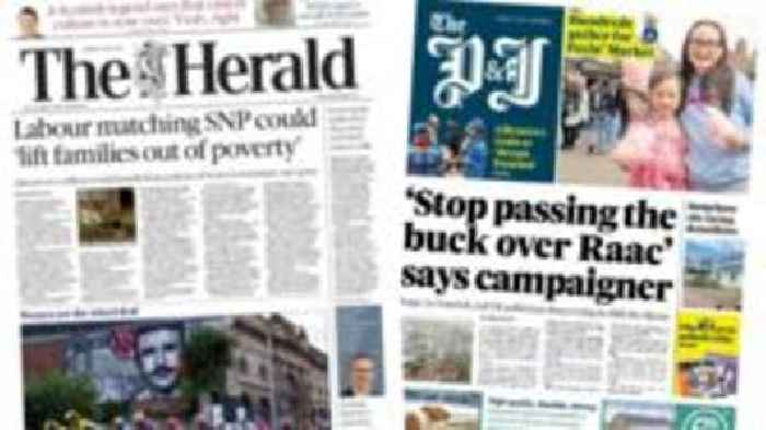 Scotland's papers: Poverty spending plea and Raac 'blame-game'