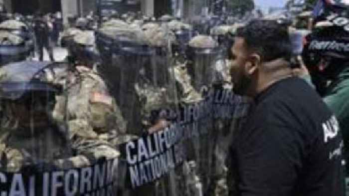 Watch: National Guard on LA streets as unrest erupts