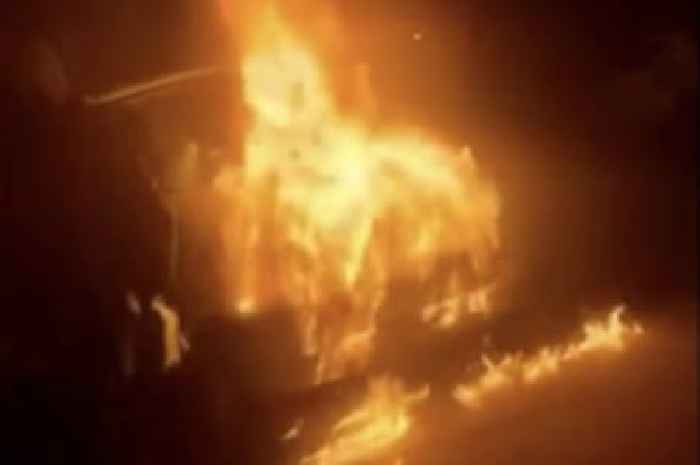 Gangster Ross McGill's men firebomb Transit van after Range Rover attack