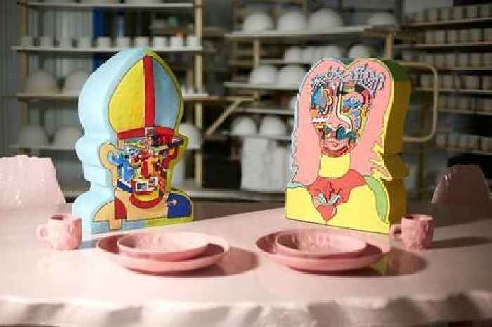 Robbie Williams tries his hand at pottery - now his work is on display in Hanley