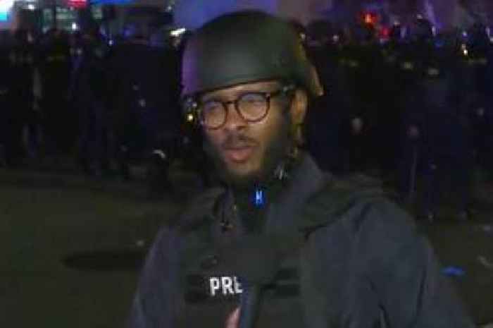 Good Morning Britain reporter hit by bullet whilst reporting live from Los Angeles