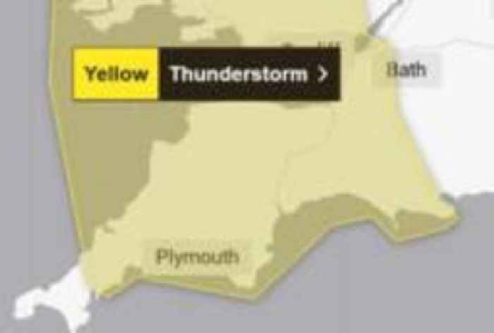 South West warning for heavy rain & thunderstorms