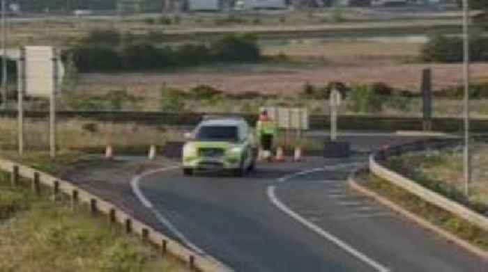A-road closed following serious collision