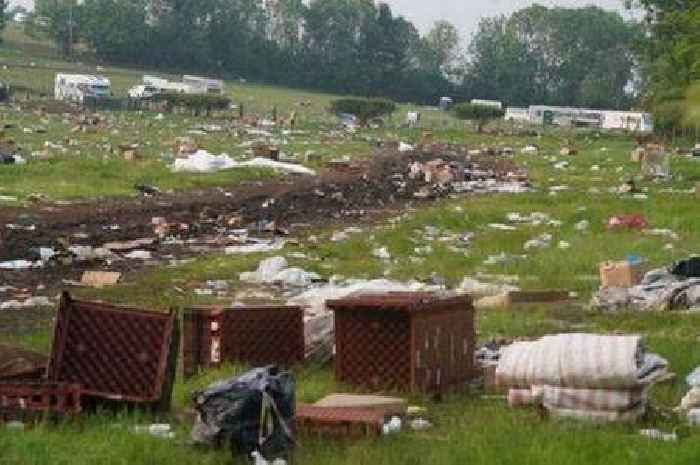 Town in ruins as caravans and fields left full of litter after annual fair
