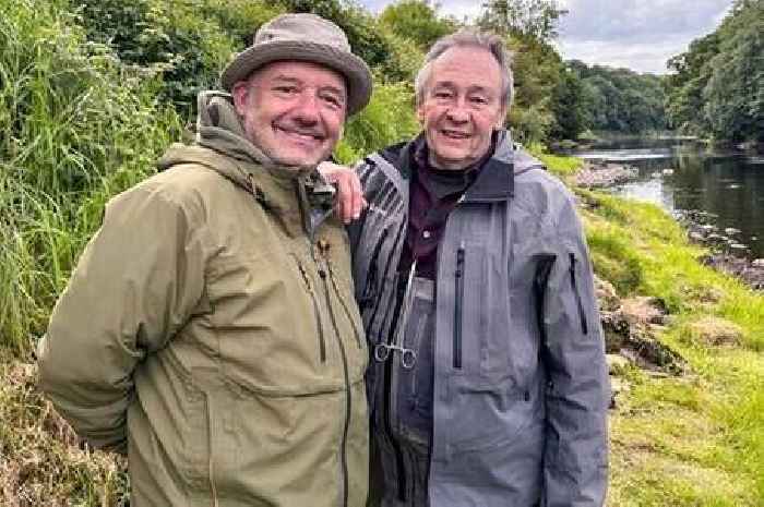 Paul Whitehouse celebrates Tottenham Hotspur's Europa League win on Gone Fishing