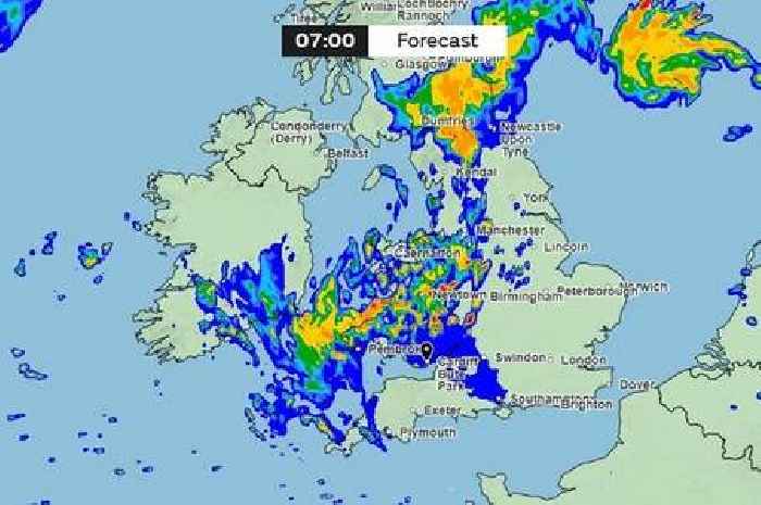 UK weather maps show where and when torrential rain will hit as Met Office warns of flooding, lightning strikes and power cuts