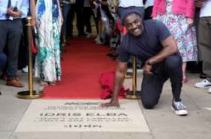Watch: Idris Elba unveils celebratory stone at old college