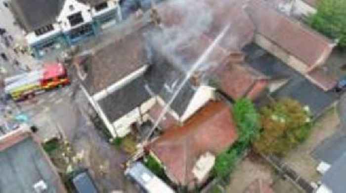 Street reopens a week on from fire at former pub