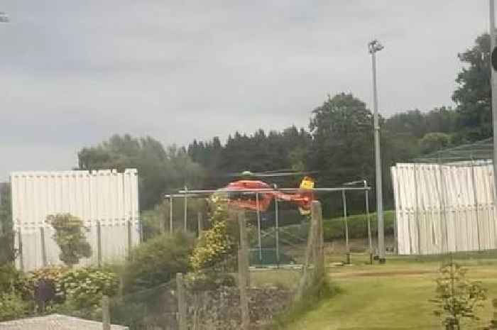 Live updates as air ambulance lands at North Staffordshire cricket club