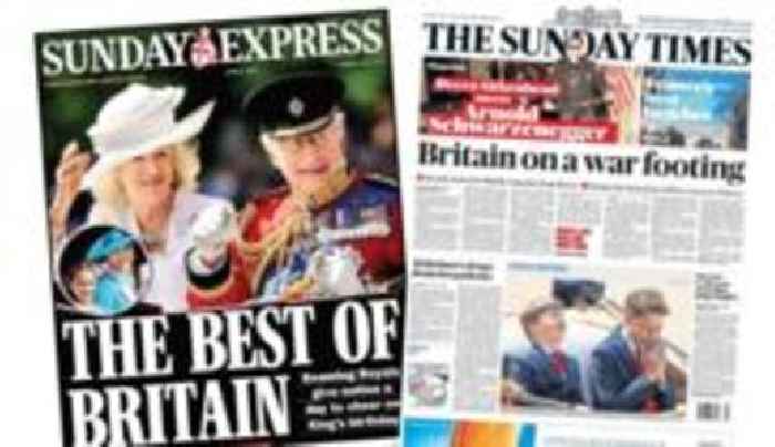 The Papers: 'Best of Britain' and the country on a 'war footing'