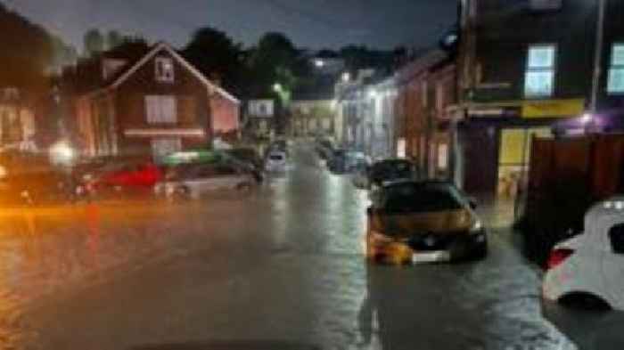 Flash floods after extreme weather hits Kent