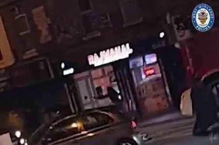 Moment Birmingham opens fire in street as victim grabs 'human shield' to escape bullets