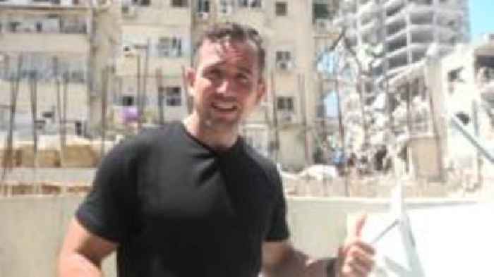 Watch: BBC sees destruction at site of attack on Bat Yam in Israel