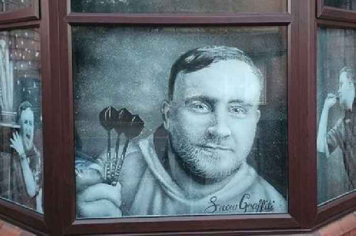 Luke Littler painting on house window praised by Warrington locals as 'stunning'