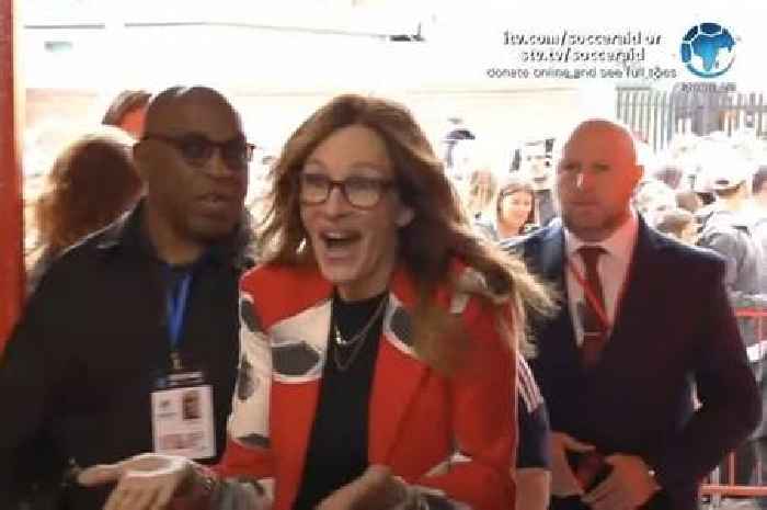 Hollywood icon Julia Roberts joins crowds at Soccer Aid in surprise cameo